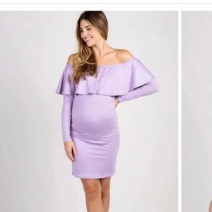 NWT pinkblush lavender maternity dress